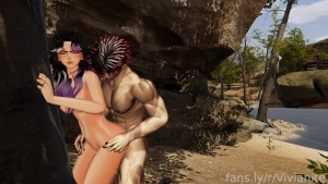 Honey this private beach is so lovely panting noises and grunts of