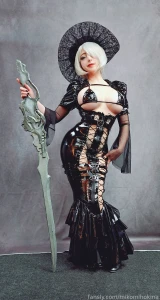 Do you like how this latex dress hugs my body fyp cosplay roleplay