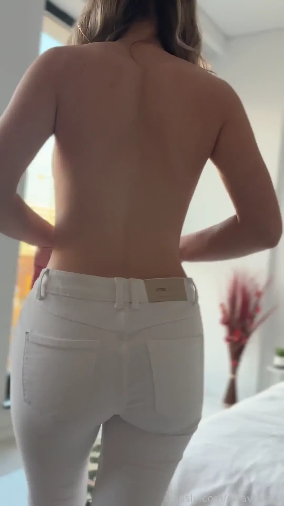 Booty in white jeans fyp ass booty jeans sexy 