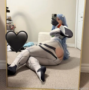 My rei suit ripped vtuber lewdtuber anime cosplay horror goth gothgirl