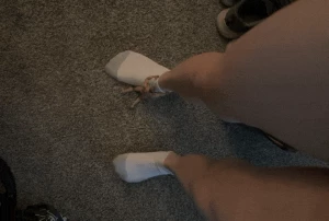 So little look how hard your struggling getting my sock off absolutely