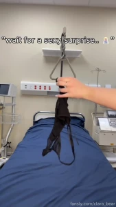 What would you rate it 1-10 brunette hospital patient gown nurse mask