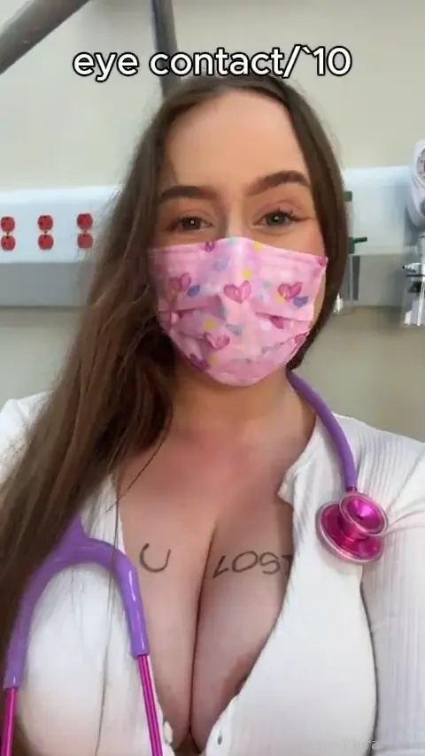 Am i right tits doubled dd bigtits brunette hospital patient gown part 1 