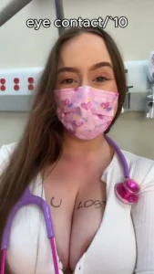 Am i right tits doubled dd bigtits brunette hospital patient gown part 1