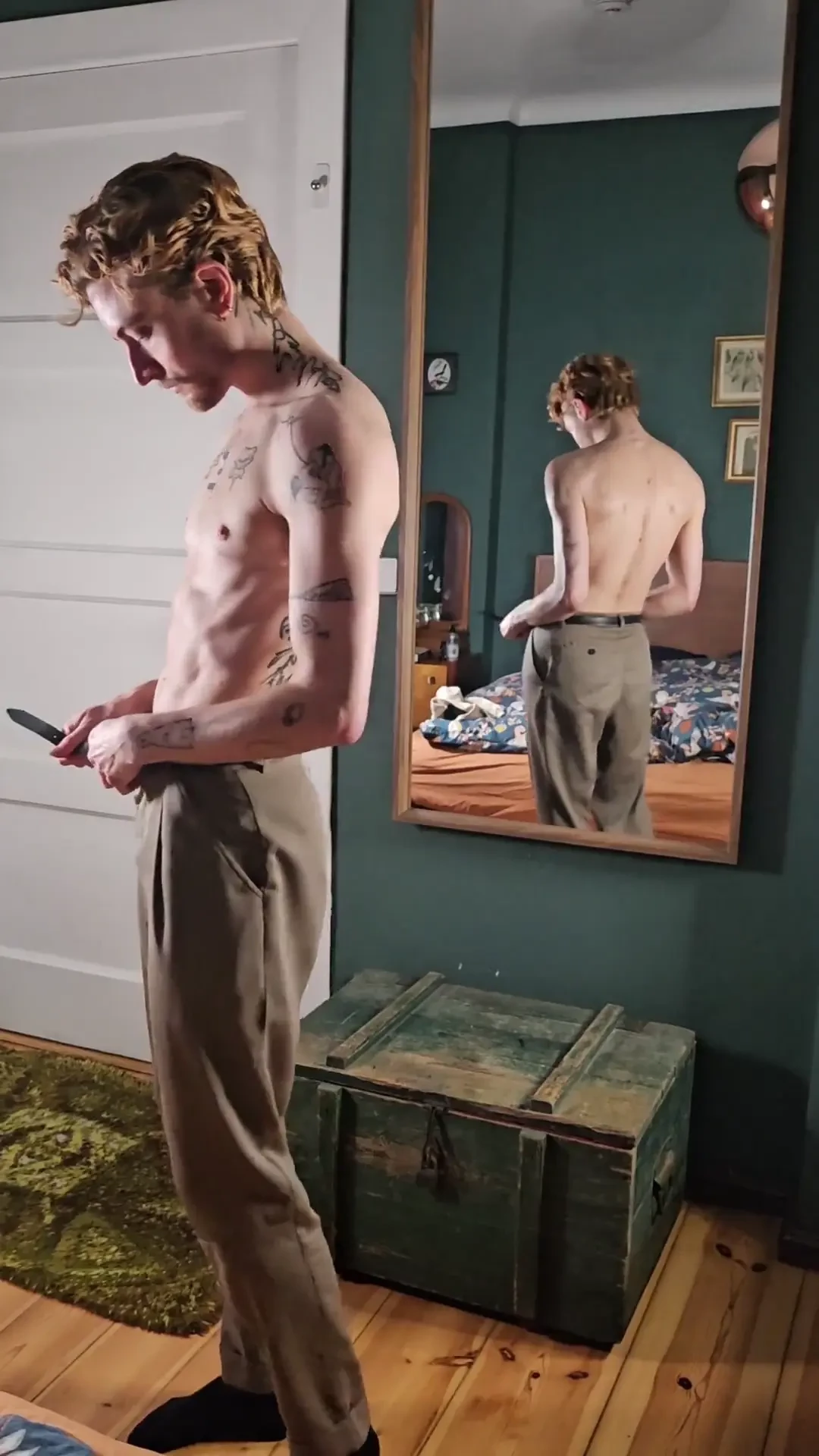 Getting ready to go to bed twink abs ftm bubblebutt bussy gay 