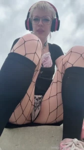 Some flashing fun in public ftm tboy femboy goth emo exhibitonist part 1