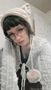 Sfw post- i feel so very cute in this alternative femboy cute glasses part 3