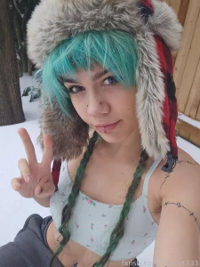 What else is snow for than getting really hard nipples public snow part 1