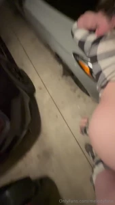 My first anal video and he decided he wanted to bend me over my car if