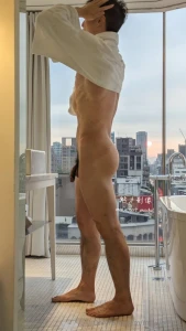Taking a shower while watching sunset would be better if you re with