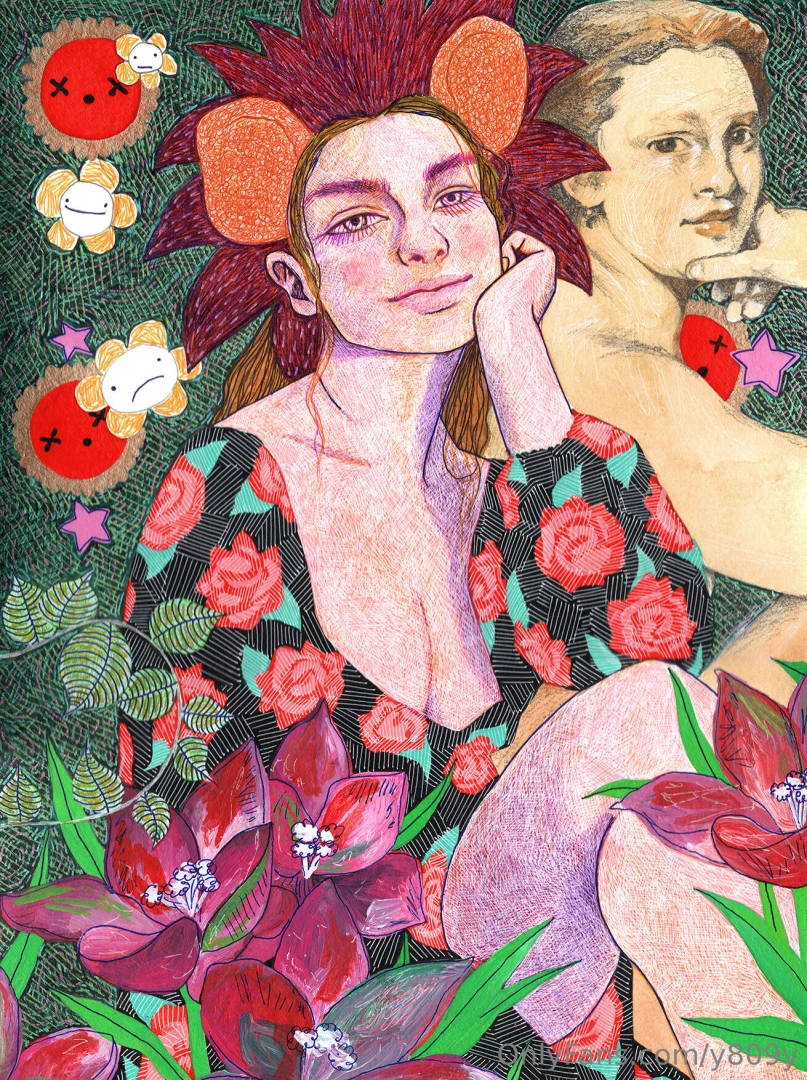 These are some drawings i made in 2017 mixed media on paper and a bit part 2 