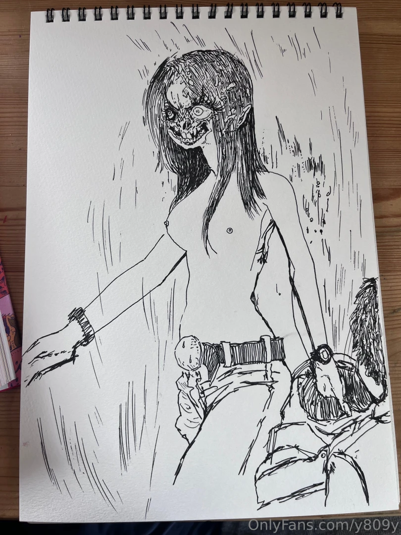 I drew this last night i m going to work on losing this gut i promise 