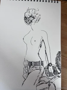 I drew this last night i m going to work on losing this gut i promise part 2