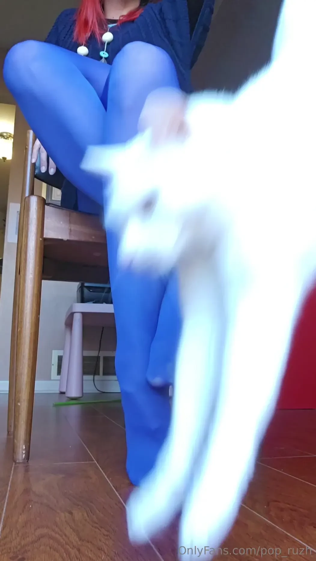 Enjoy more blue watch me pulling those tights up and playing with my 