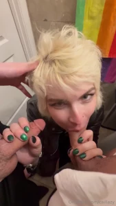 Got to treat this cute little succubus to two cocks what a lucky doll