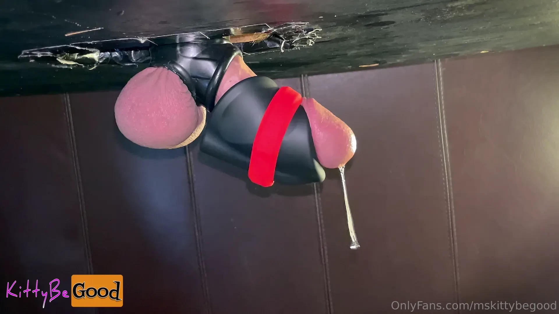 Sunday cumday once again with a lot of precum oozing out of his dick 