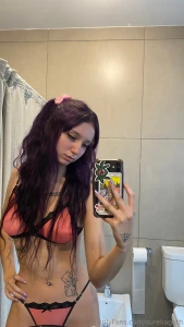 The bathroom lights are on but this lingerie might not be for long if part 1