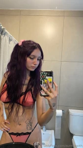 The bathroom lights are on but this lingerie might not be for long if part 2