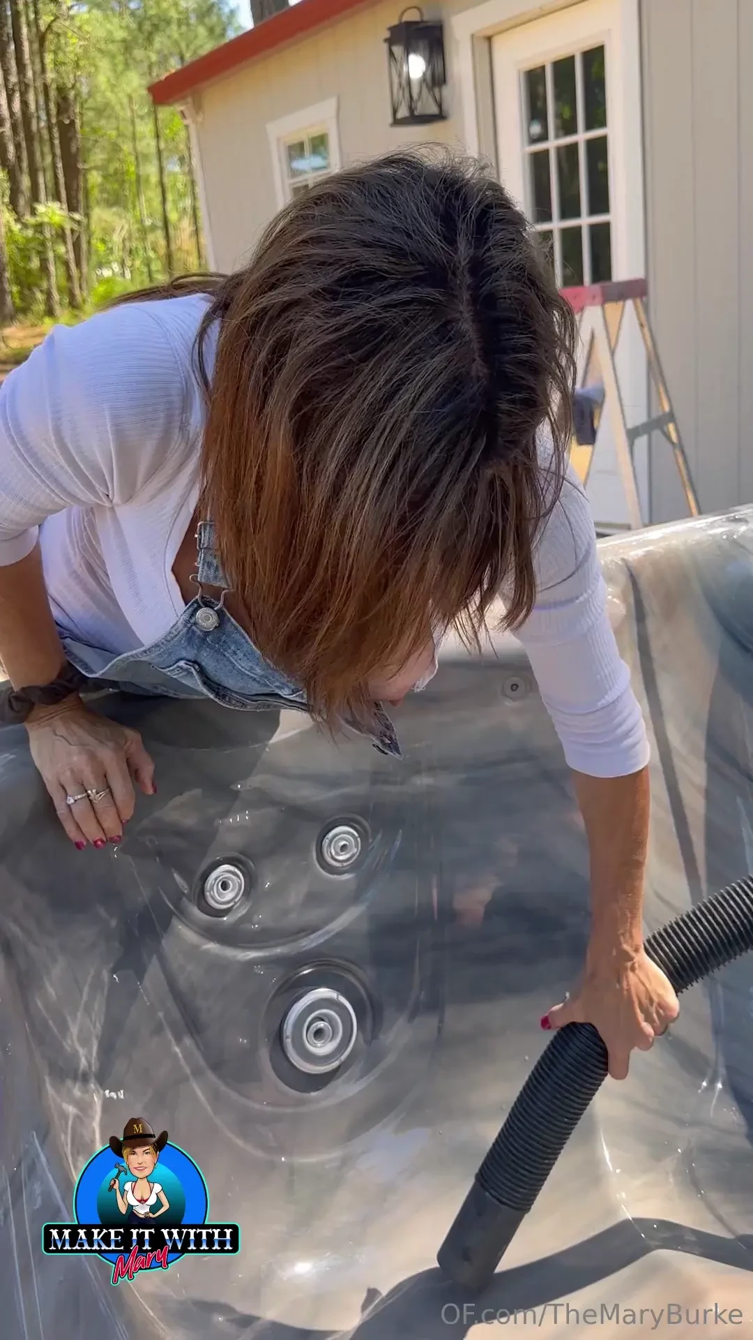 Youtube edit cleaning the hot tub 