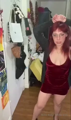 Music amp stripping out of my sexy red dress amp heels teasing you 
