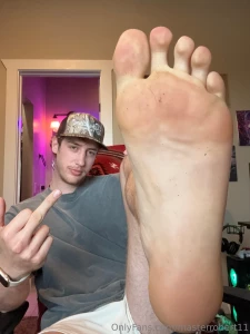 Dirt on my feet gets your super hard meat