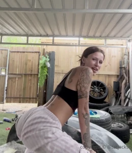 Always shaking my ass even when working on my cars i know you d love