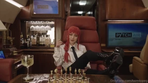 On a private jet at 30 000 feet makima the cunning seductress from