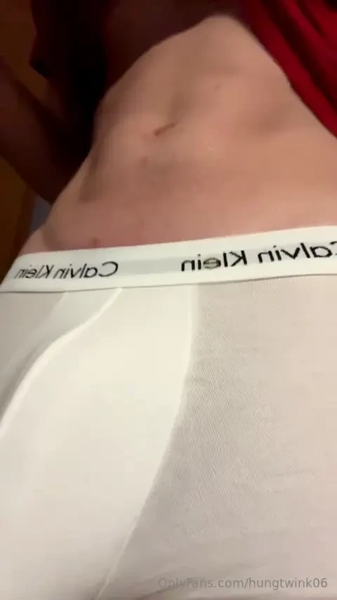 My massive cock makes a nice bulge in calvins 