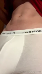 My massive cock makes a nice bulge in calvins