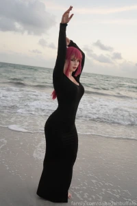 Makima black dress set behind the scenes hd 8k quality part 13