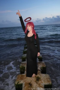 Makima black dress set behind the scenes hd 8k quality part 3