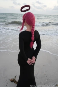 Makima black dress set behind the scenes hd 8k quality part 14