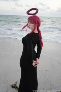 Makima black dress set behind the scenes hd 8k quality part 6