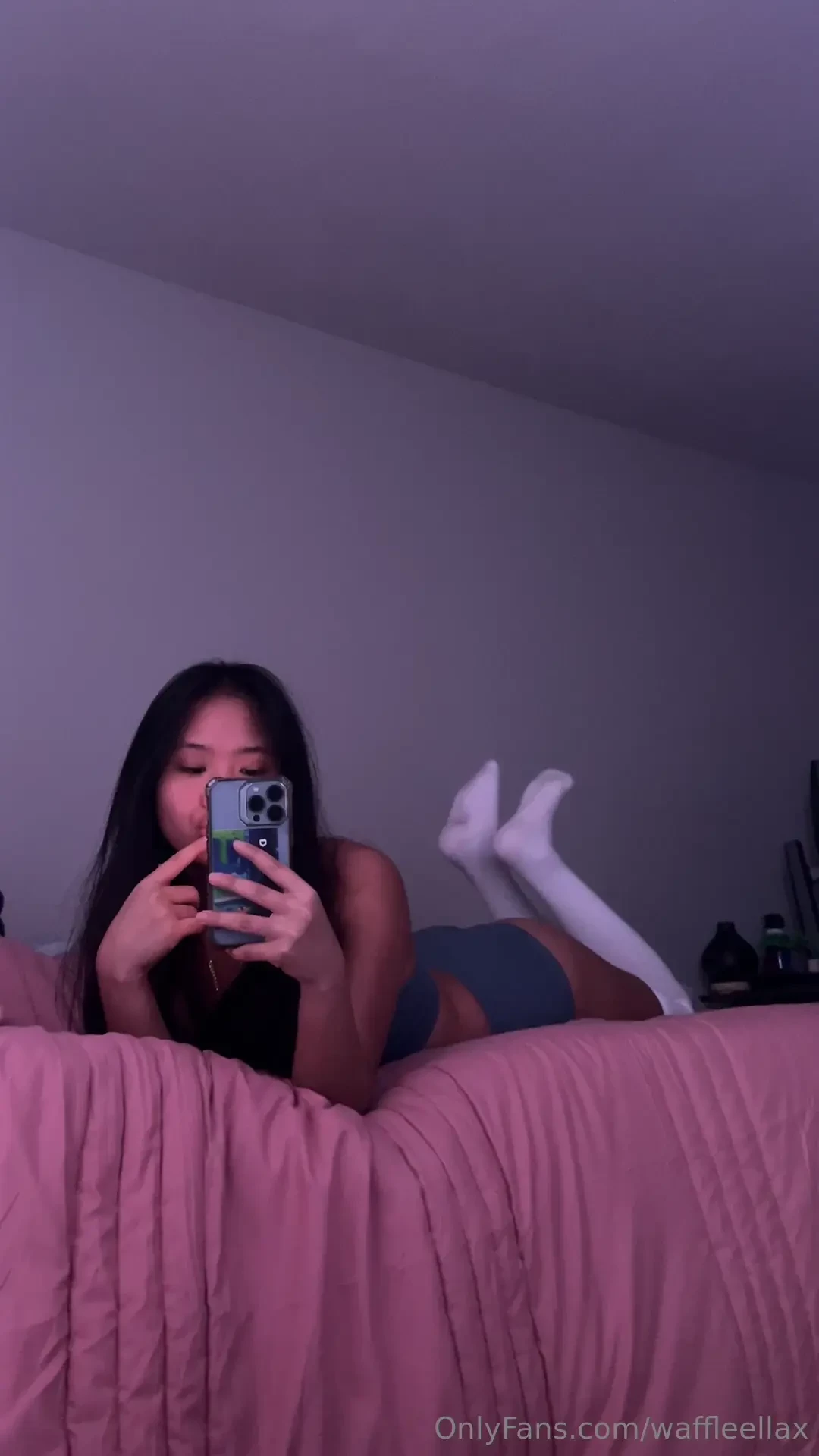 I come over and lay on your bed like this what are we doing 