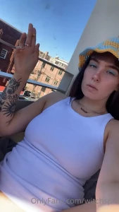 Sun baking with my kitty out