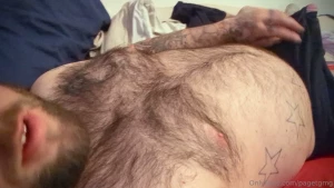 Being a scruffy dirty boy today flopping my meaty uncut cock around i part 1