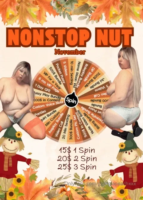 Ready to nut all november long tip and i ll spin the wheel 1 spin 15 2 part 1 