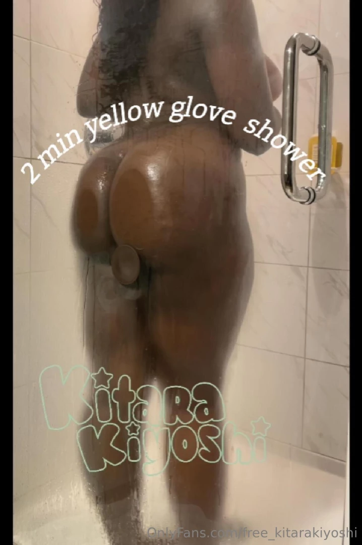 2 min yellow glove shower 