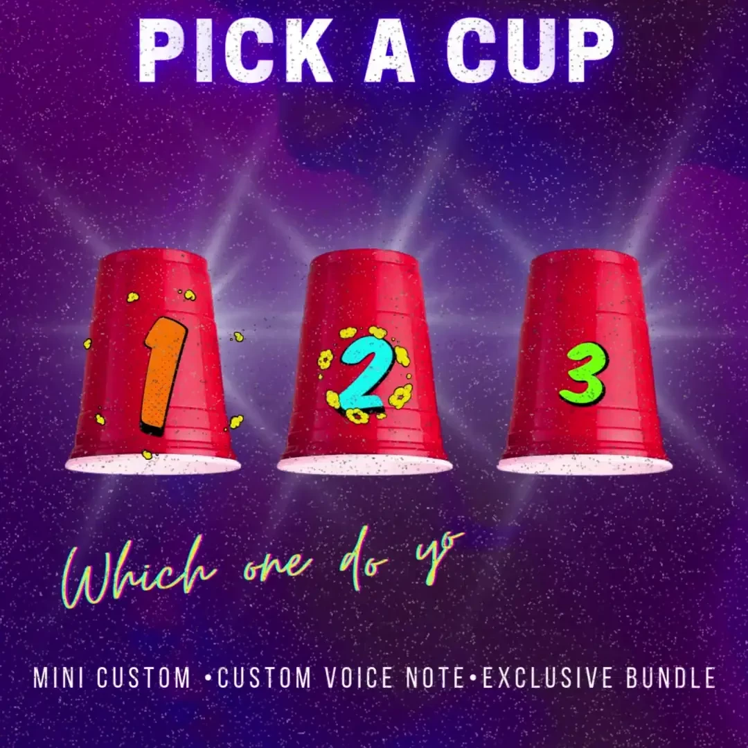 Pick a cup win a prize calling all high rollers win a custom each cup 