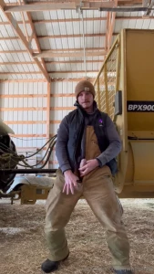 Got distracted and edged while the tractor warmed up