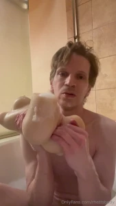 I took her to the bath with me