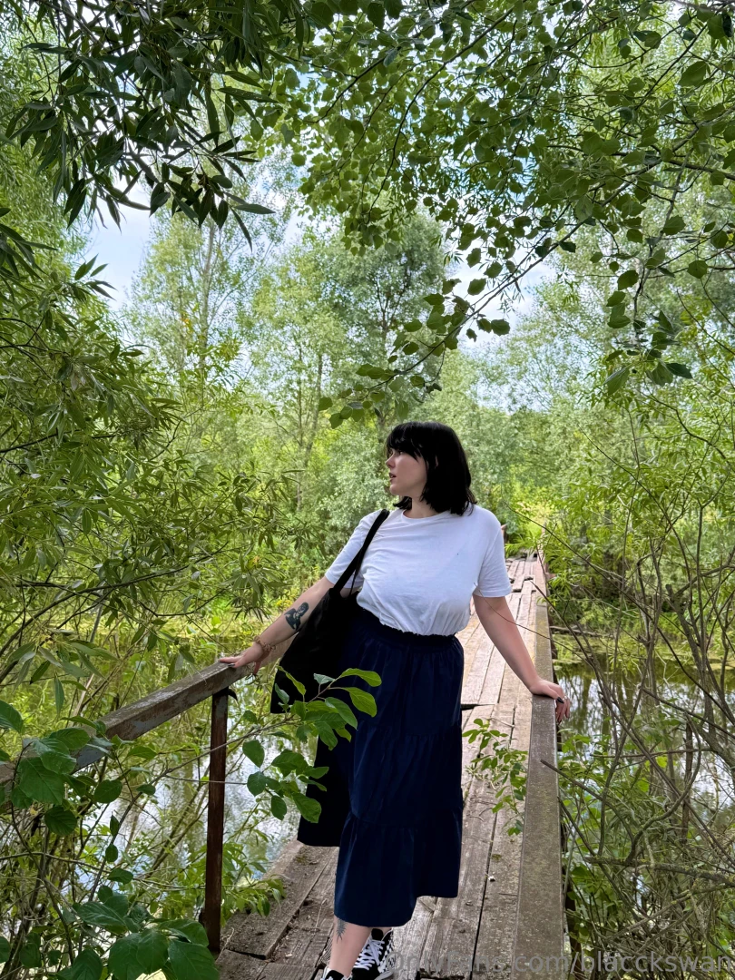 Stopped on a bridge as if between worlds - one behind me one ahead 