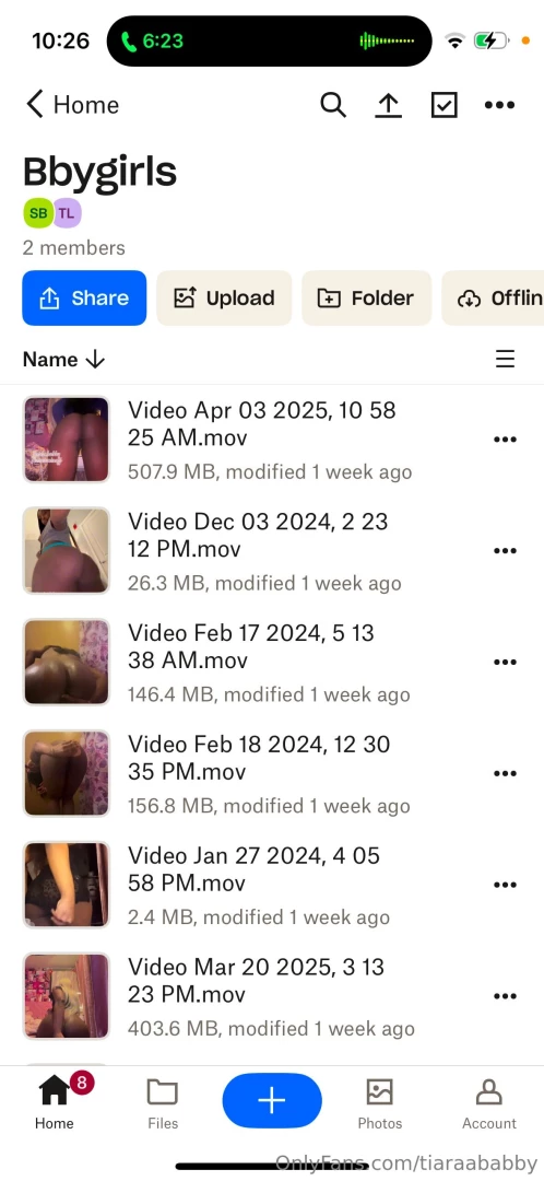 Selling my dropbox you ll get full access to all my videos to keep for 