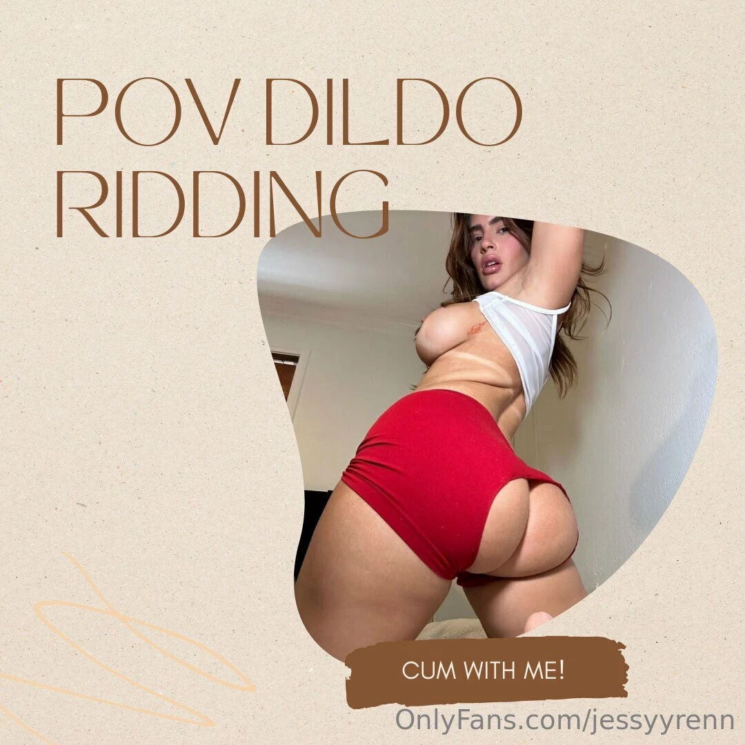 Watch me riding my huge dildo from behind my ass bouncing up and down 