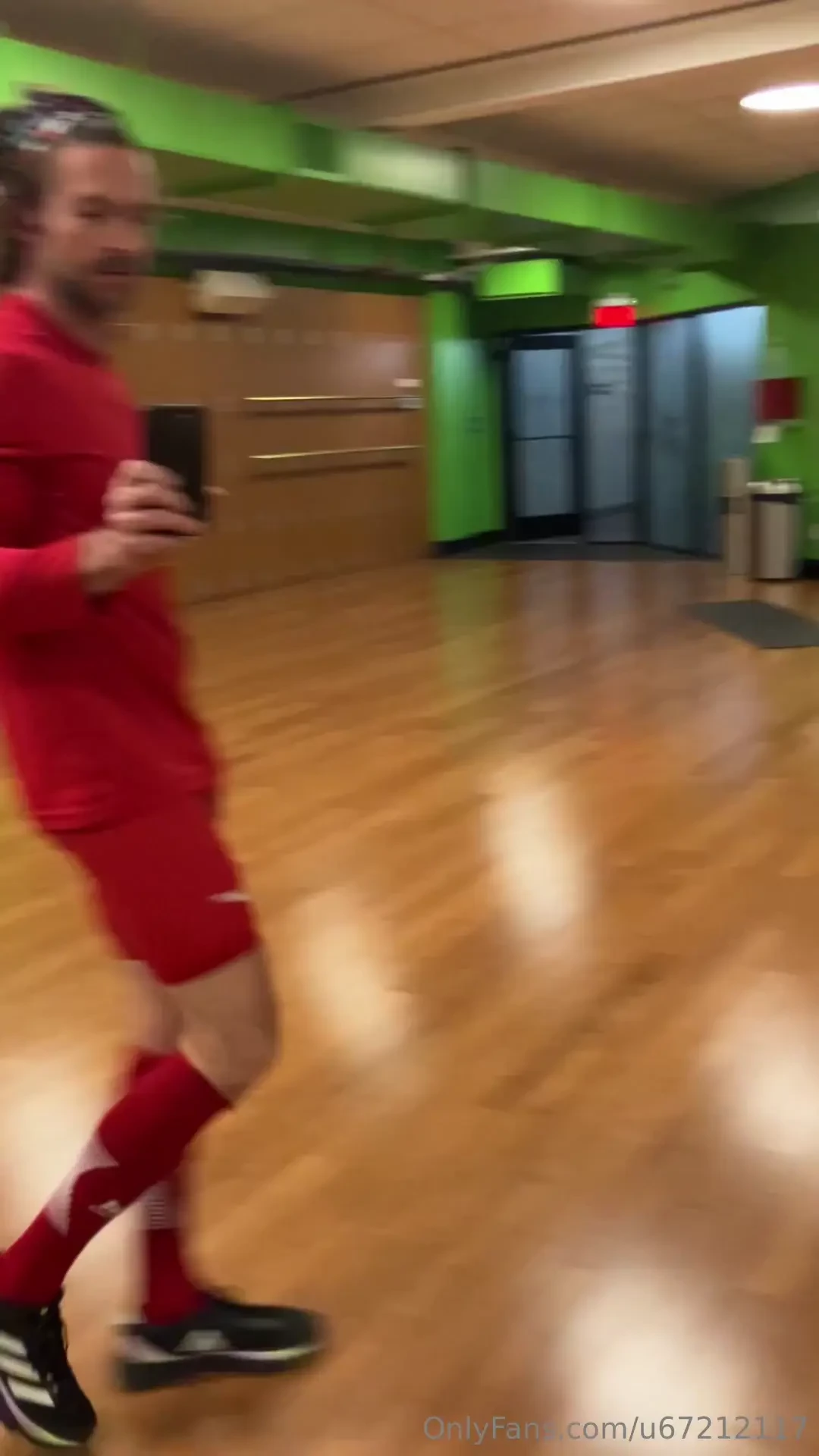 All red gym spandex the 49er dance team girls were hot and kept 