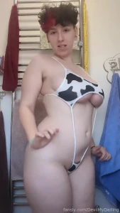 Cute cowprint bikini some anal and riding my horse cock would you let part 4