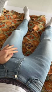 Huge content drop 1 2 with my super spray-on legend london jeans i had part 3