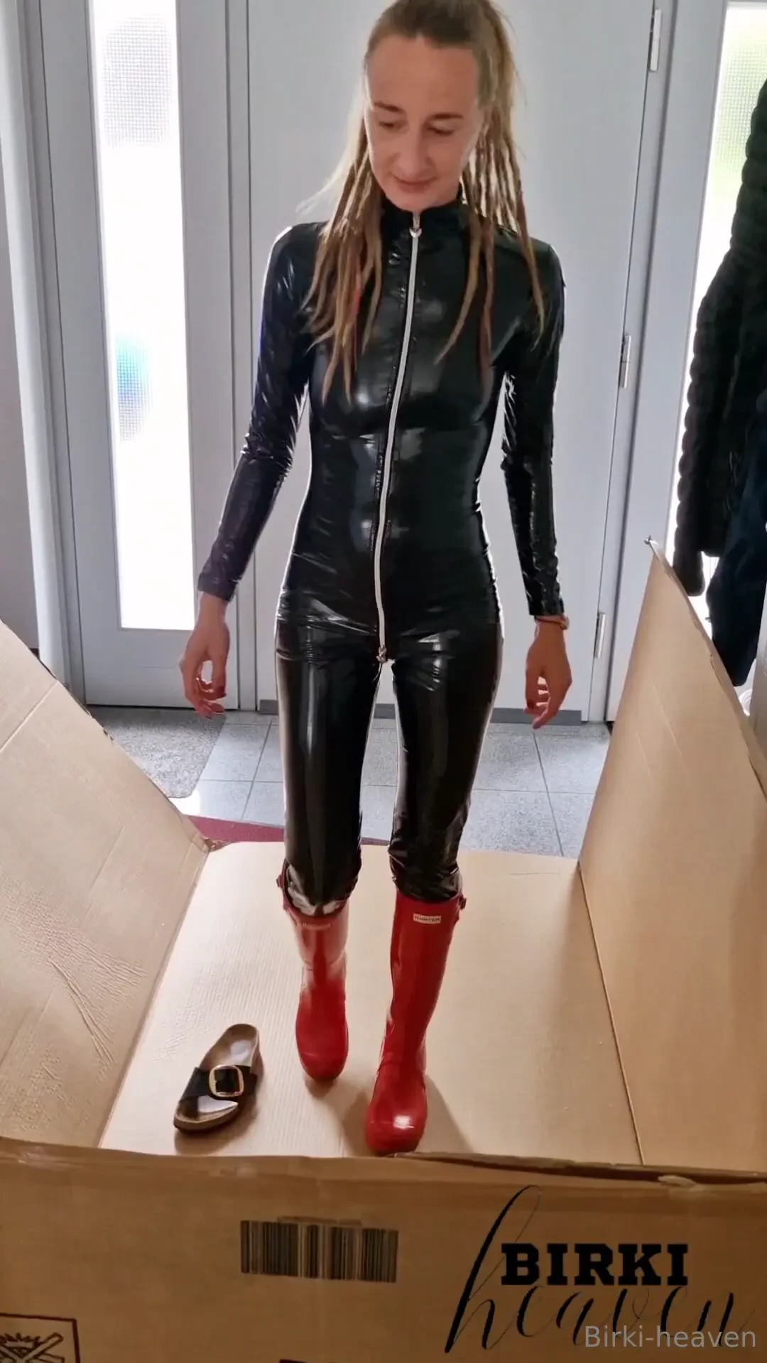Eine kombi aus birkenstock hunter latex und crushing undzwar einen 