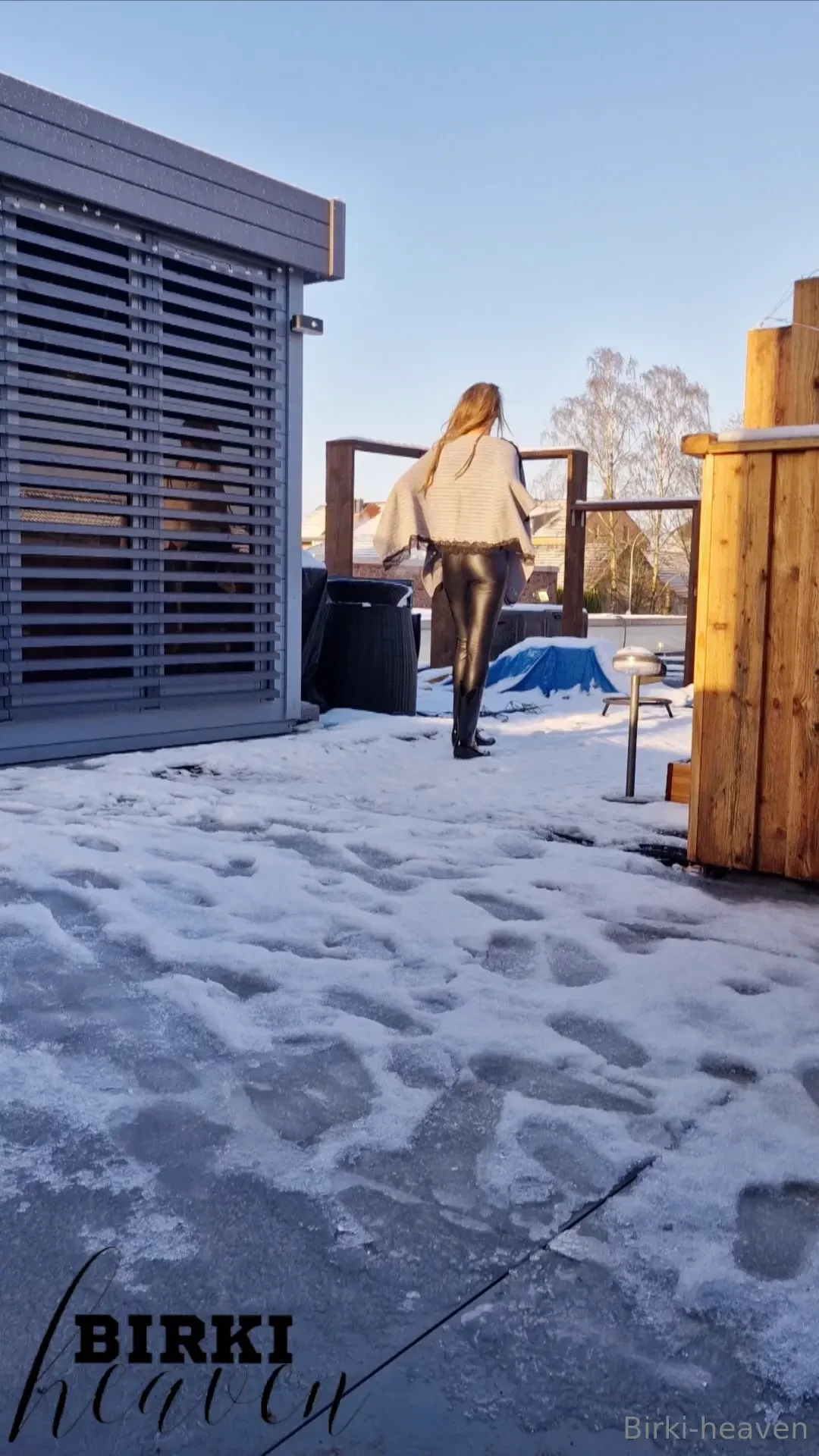 I fell with my new cowboy rubber boots just bent over in the snow now part 2 