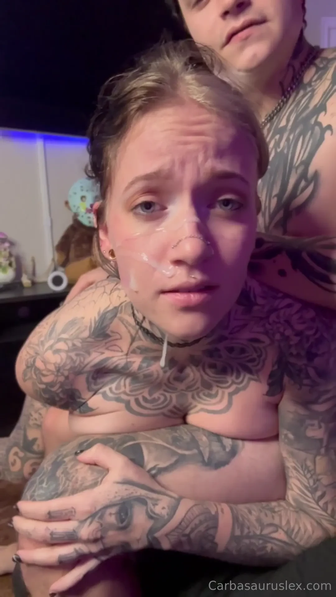 His loads dripping off my face while i take the rest of my punishment 